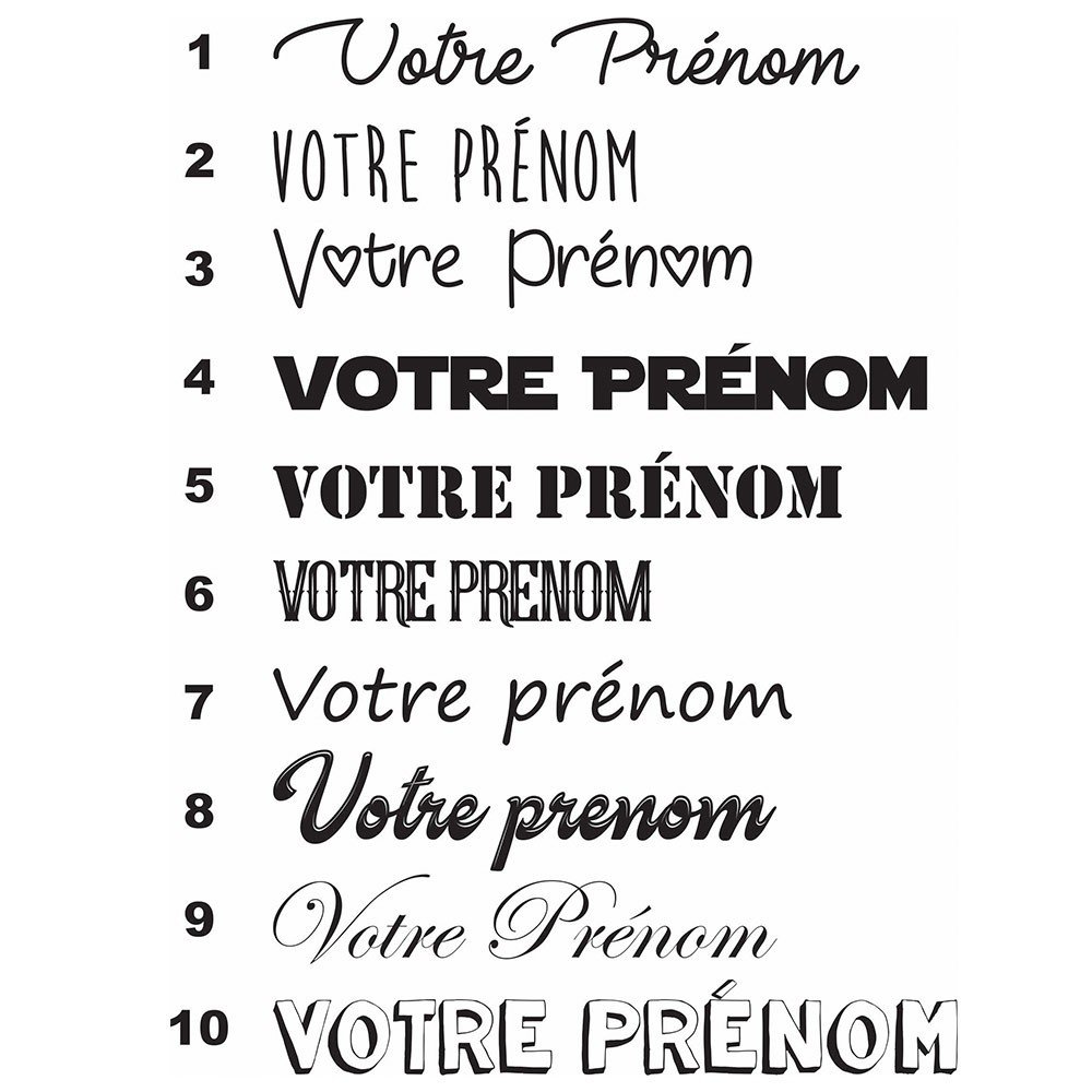 sticker personnalisé prénom autocollant