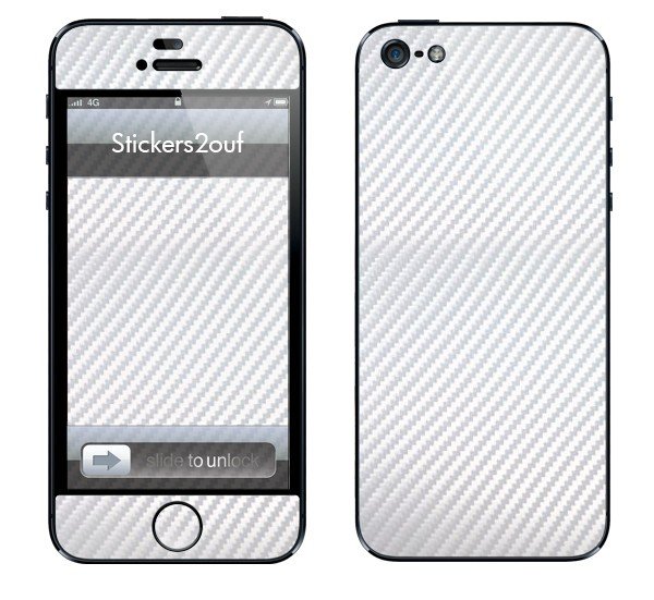 Carbone Blanc Complet Iphone 5