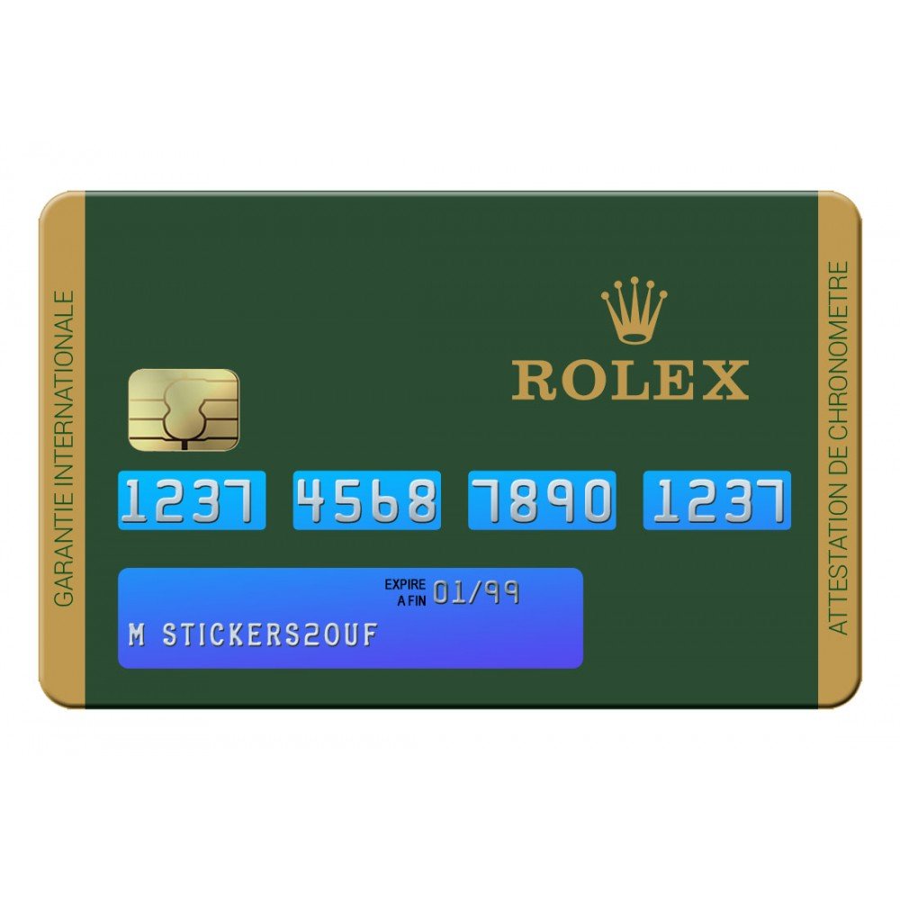 Sticker Rolex for creditcard