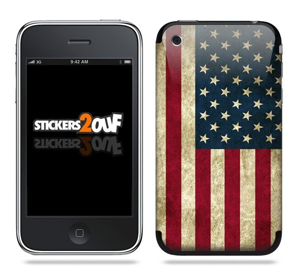 Drapeau USA Skin iPhone 3G et 3GS